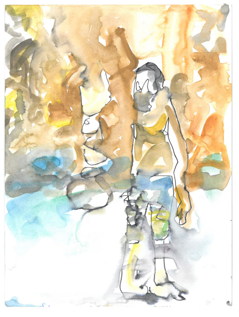 MAN BUILDING STONE SCULPTURE, SANTORINI